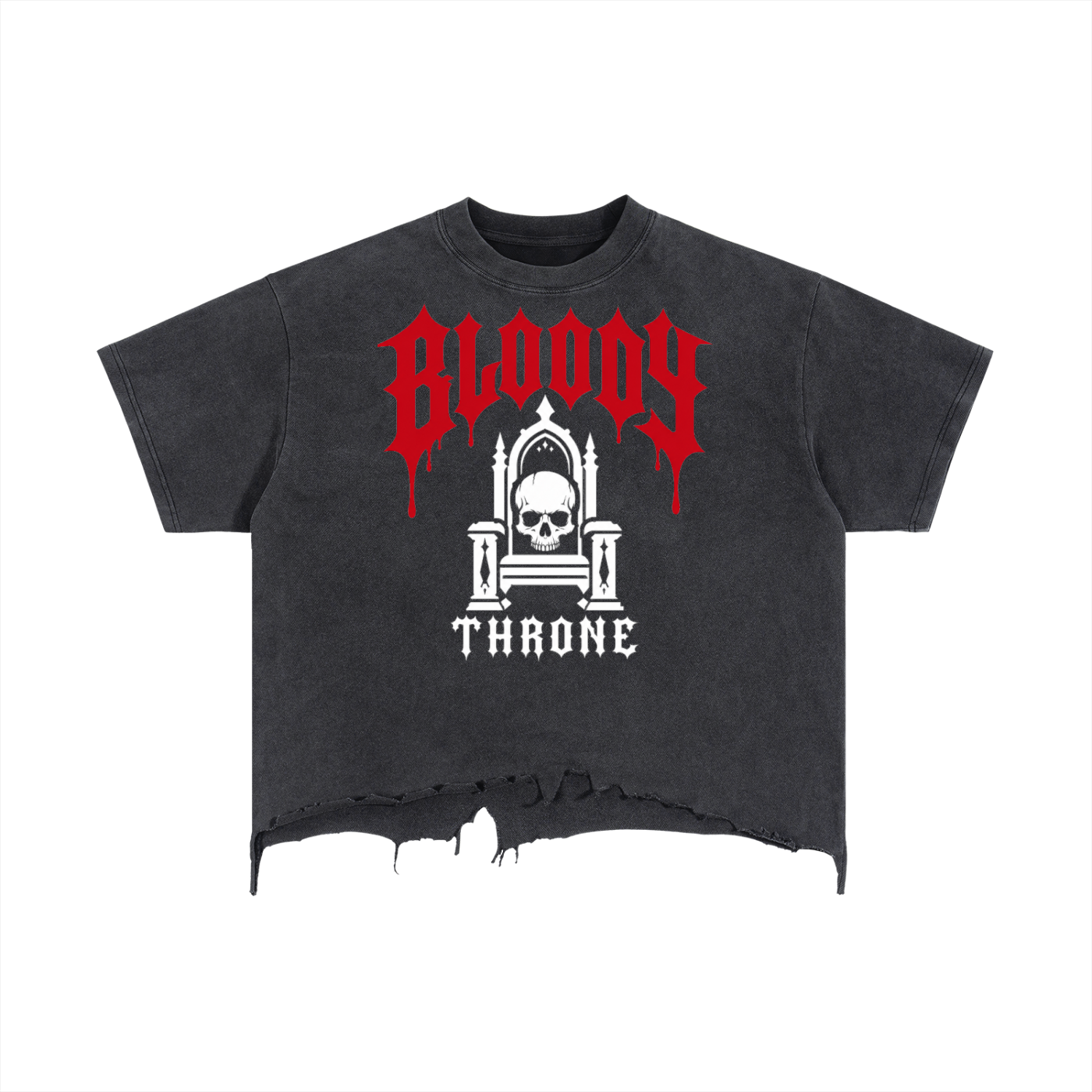 BLOODY THRONE  TEE - Vintage Wash / Distressed