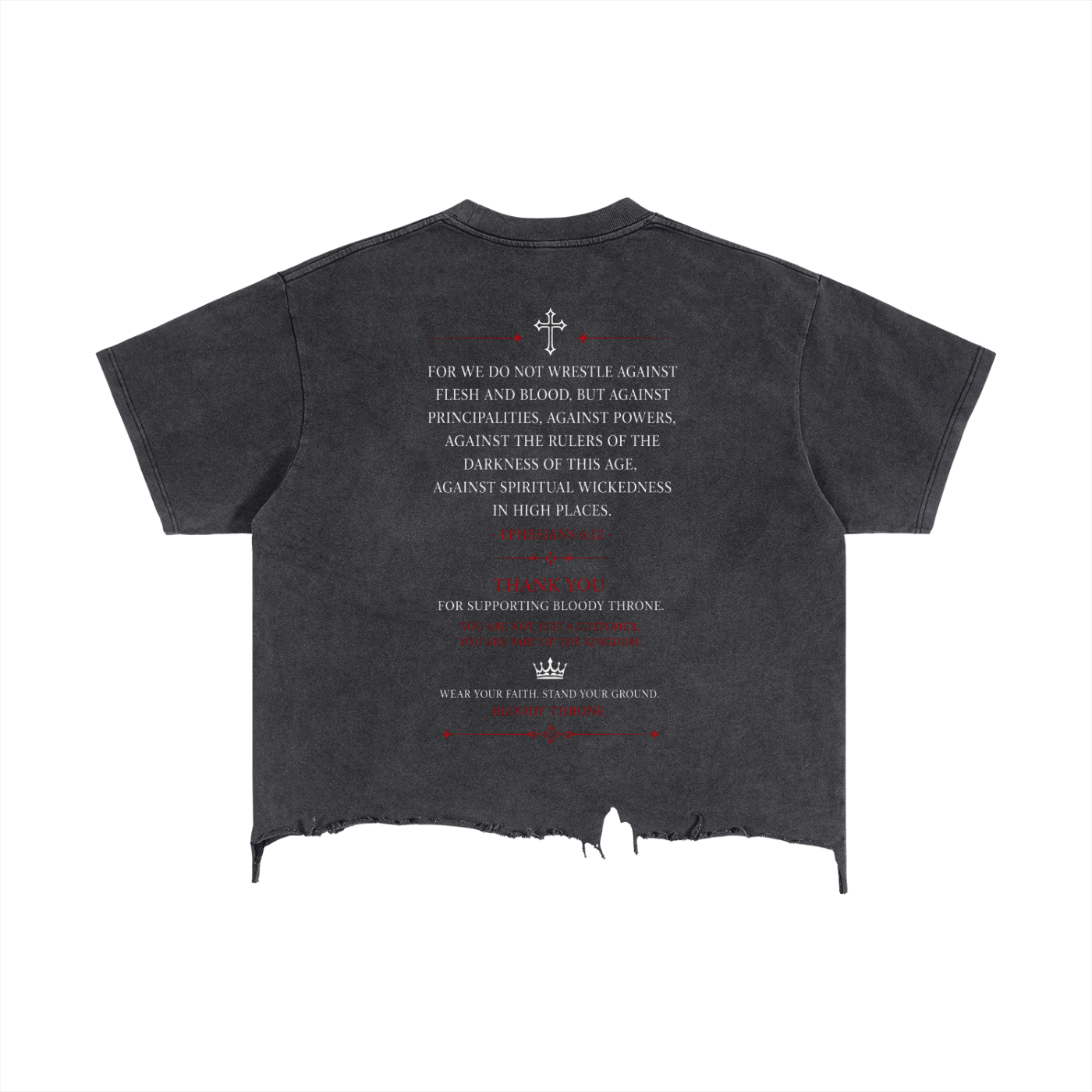 BLOODY THRONE  TEE - Vintage Wash / Distressed
